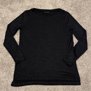 Banana Republic - Classic Minimalist Black Long Sleeve Tunic Top, sz Small